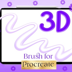 Procreate 3D Brush , Procreate Lettering Brush, Instant Digital Download, Calligraphy Brush, 3D Brush, Shadow Brush,