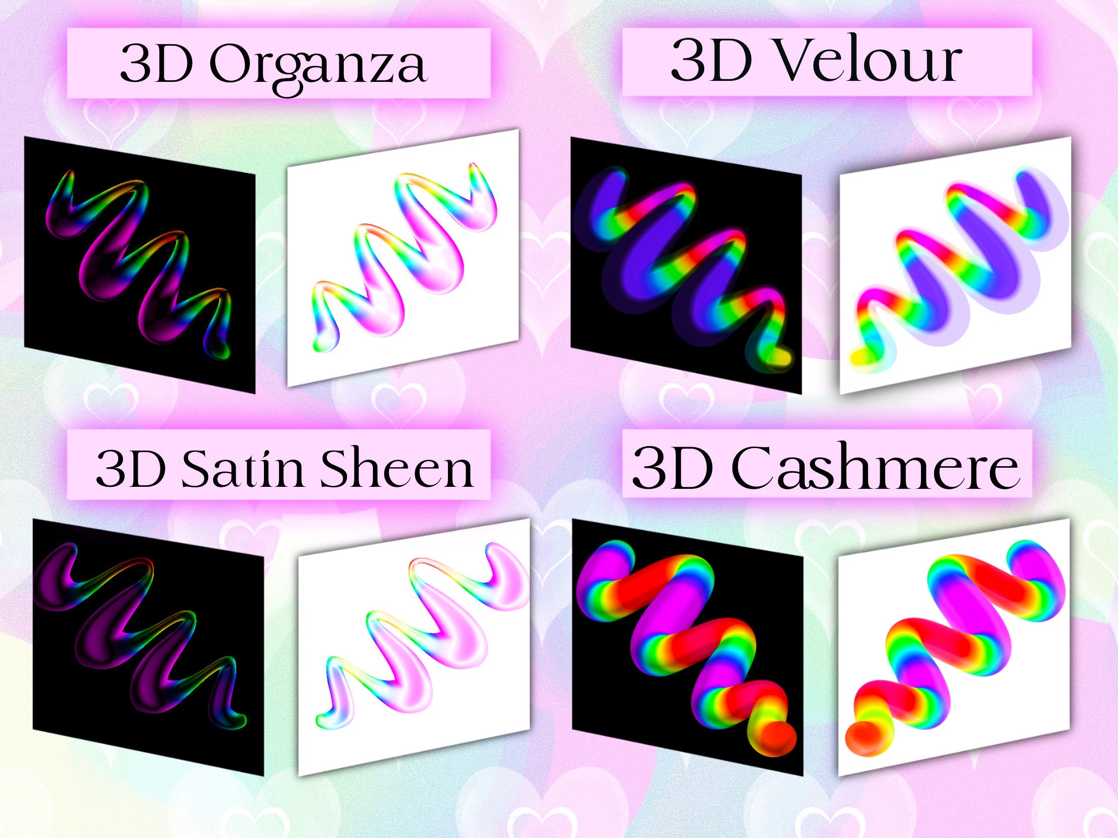 Procreate Rainbow 3D Brushes, Procreate Lettering Brush, Instant