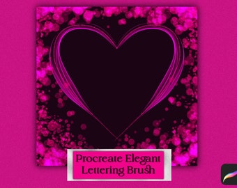 Procreate Shiny Effect Lettering Brush, Procreate Lettering Brush, Instant Digital Download, Procreate Sparkle Brush, 3D Brush,
