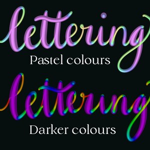 Procreate 3D Rainbow Brush Procreate Lettering Brush Colour - Etsy