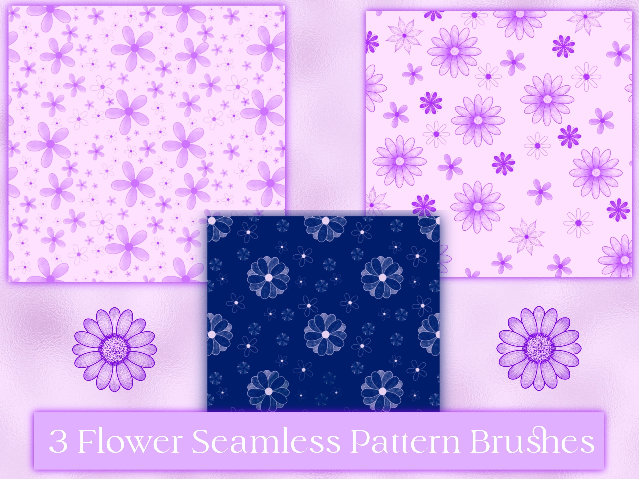100 Procreate Flower Stamps |procreate Floral Stamps| Doodle Hearts ...