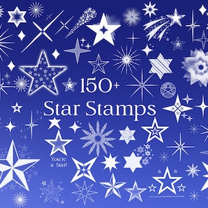 150+ Procreate Star Stamps, Procreate Stars Brush, Doodle Stars, Procreate Brushset Instant Digital  Download, Shapes, Celestial, Clipart,