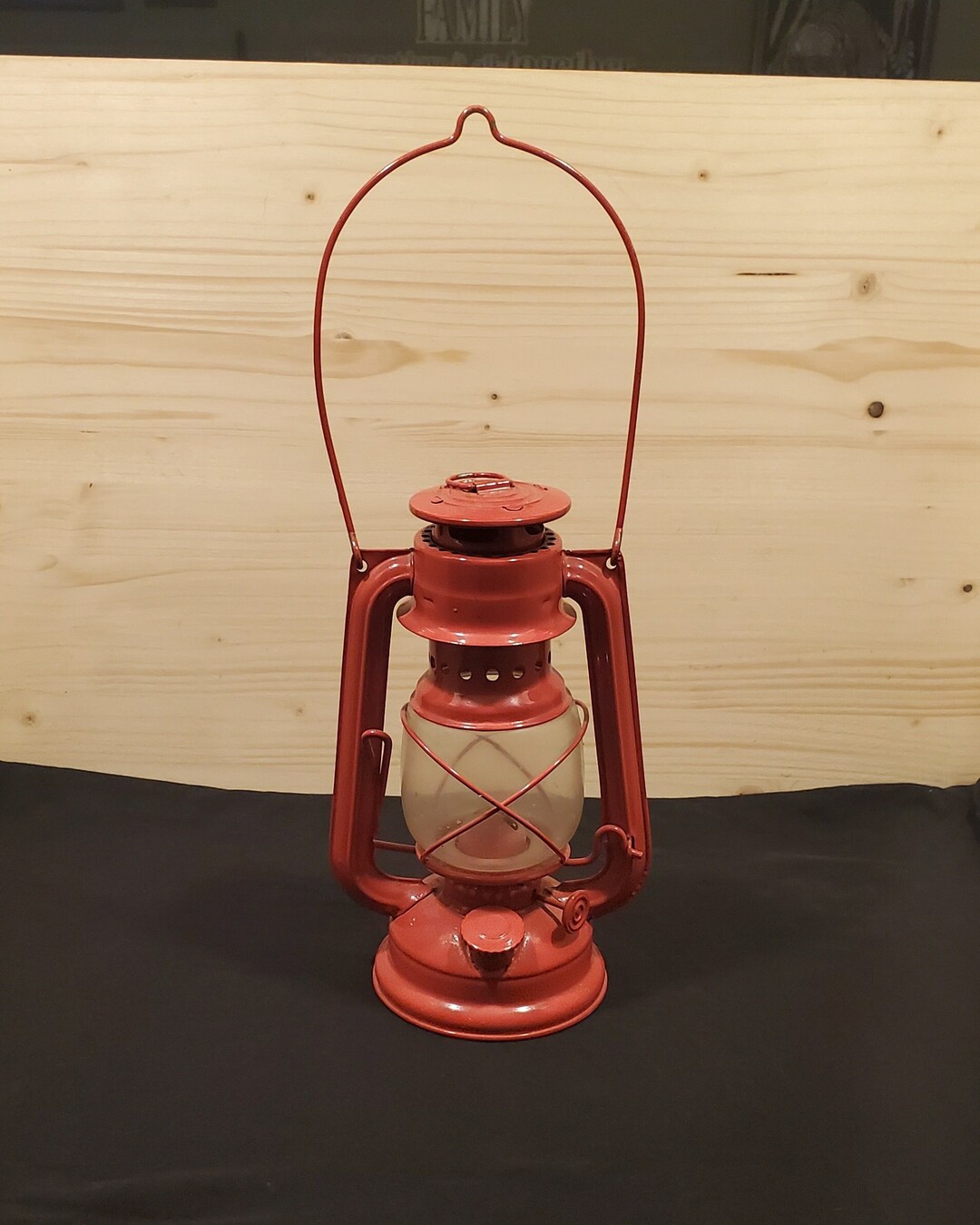 Vintage Red Oil Lamp Etsy
