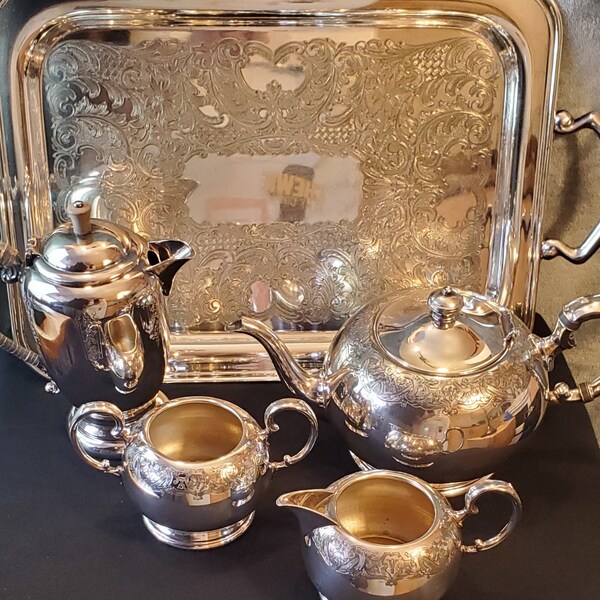 Silver Plate Tea Set Etsy