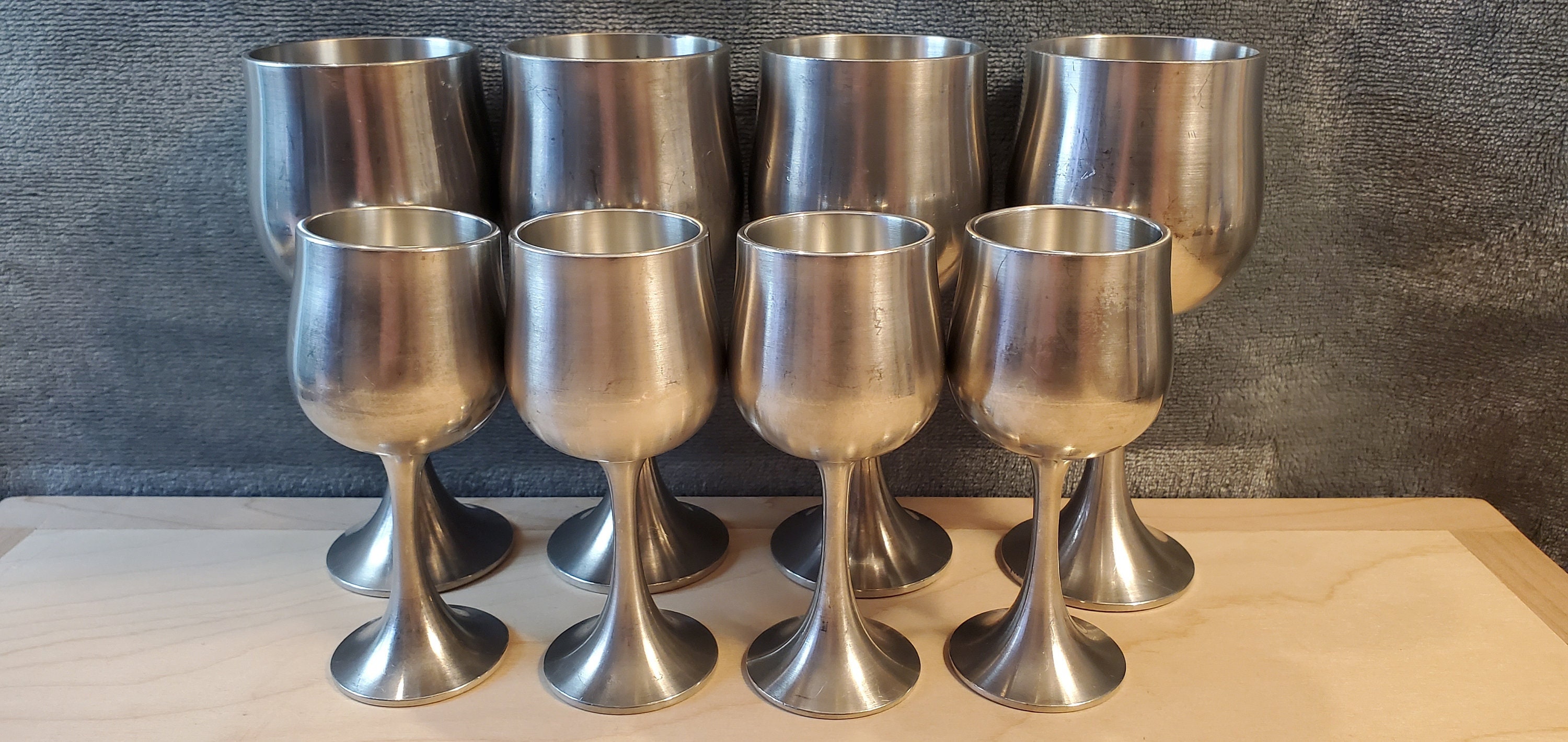 Royal Selangor Pewter Goblets 97 Two Matching Sets of 4 Etsy