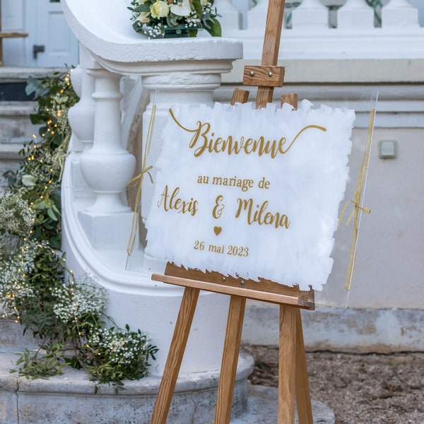 Panneau de bienvenue au mariage