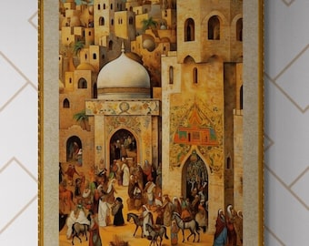 Arab Art, Middle Eastern Art, Old Arab Art Print, Poster