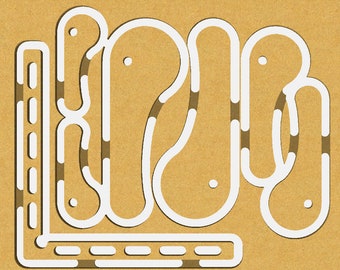 Pliki Shapeoko Cam Clamp i Square DXF – węglik spiekany do tworzenia szablonów do obróbki drewna CNC