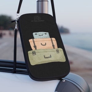 Cute Stacked Luggage Passport Wallet Travel Organizer & Holder My Cozy Journey Design Ideal for Travel Essentials Passport Wallet Luggage