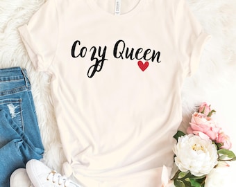 Cozy Queen T-Shirt: Soft Cotton Blend Graphic Tee