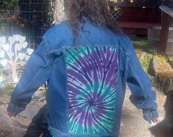 Upcycled Grateful Dead Tie Dye Denim Jacket  - 5XL