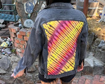 Upcycled Grateful Dead Tie Dye Denim Jacket  - S