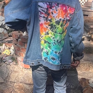 Upcycled Grateful Dead Tie Dye Denim Jacket  - XXL