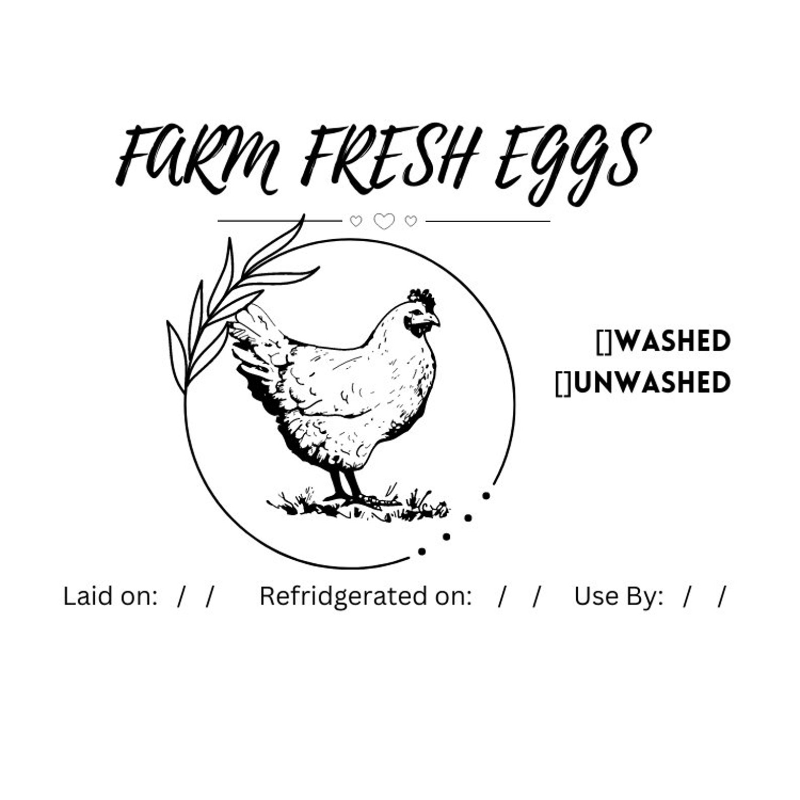 Printable Egg Carton Label Etsy