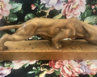 Madera de jaguar tallada de los años 60 o antes.