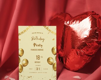 Invation, Birthday Invite, Greeting Card, Gifts for Dad, Gifts for Husband, Birthday Card Personalized Gifts, Gifts for Her, Gift for him