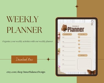 Weekly Planner Goodnotes Template, Dark Mode Weekly Planner, Hourly Planner, iPad Planner, Notability Planner, Updated Digital Planner