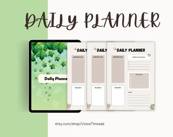 Digital planner, Goodnotes planner, iPad planner, Notability planner, Daily Planner Day Planner Work Planner Weekly Hourly Planner
