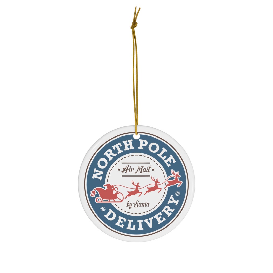 North Pole Air Mail Ornament Humor Christmas 2023 Etsy