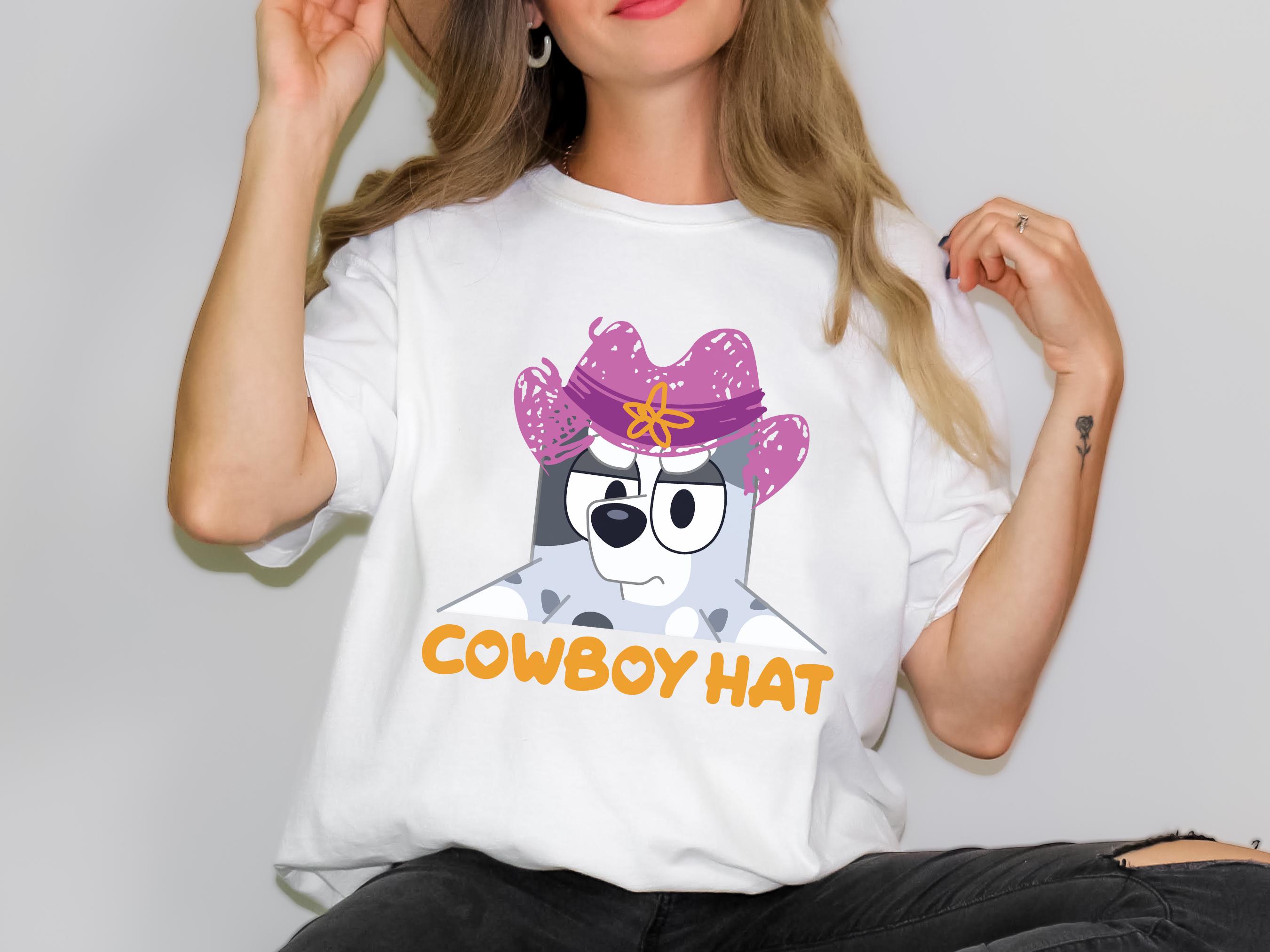 Bluey Muffin Cowboy Hat T-shirt: Cartoon Fan Gift