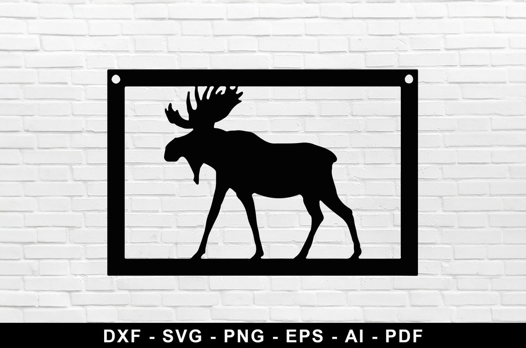Reindeer Wall Art DXF Stencil Svg Cut File Dxf Files for Etsy