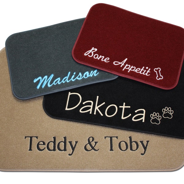 Custom Personalized Embroidered Plush Pet Mat