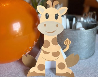 3D Papier Giraffe Craft, druckbare Party Dekoration (digitaler Download)