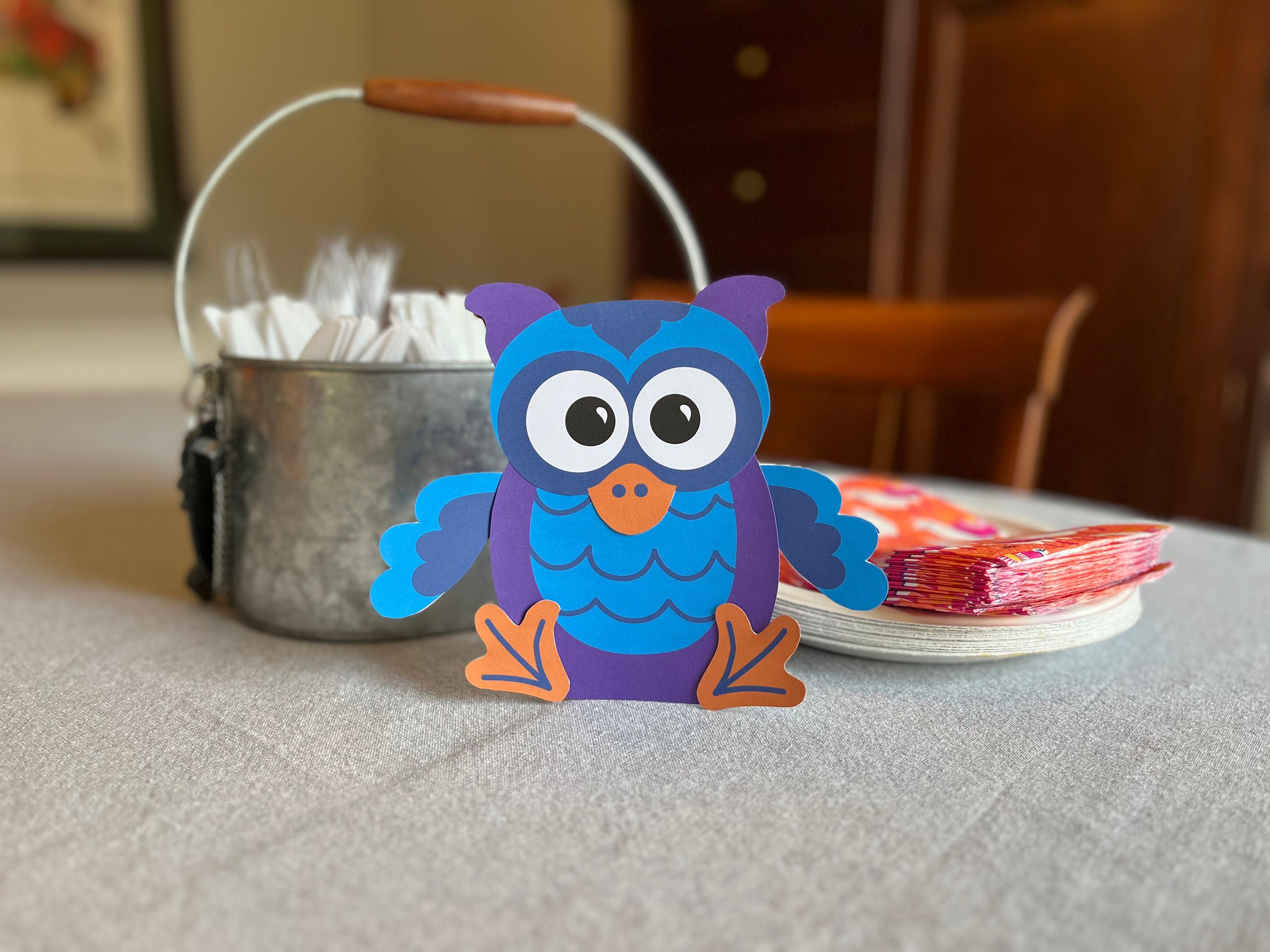 Owl Printable Craft Activity for Kids, Fun 3D Party Decoration, Easy to ...
