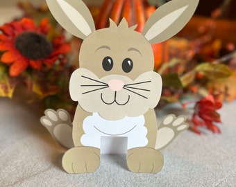 3D Papierhäschen Handwerk, Waldland Party Dekoration (Digitaler Download)
