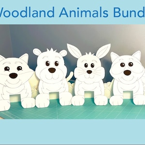 Woodland Animals 3D paper printable craft activity
