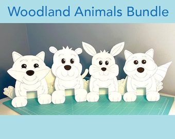 Woodland Animals 3D paper printable craft activity