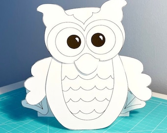 Puzzle 3D Gufo Delle Nevi Per Bambini 4-8 Anni - 76 Pezzi In Carta Riciclabile - Giocattolo Educativo Fai-da-Te Senza Colla - 4