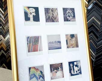 Passepartoutkarton für 9 Polaroid (i-Typ) Fotos (nur Passepartout, Rahmen NICHT enthalten)