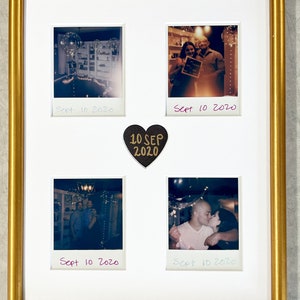 Passepartoutkarton für 4 Polaroid (i-Typ) Fotos (nur Passepartout, Rahmen NICHT enthalten)