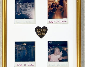 Passepartoutkarton für 4 Polaroid (i-Typ) Fotos (nur Passepartout, Rahmen NICHT enthalten)