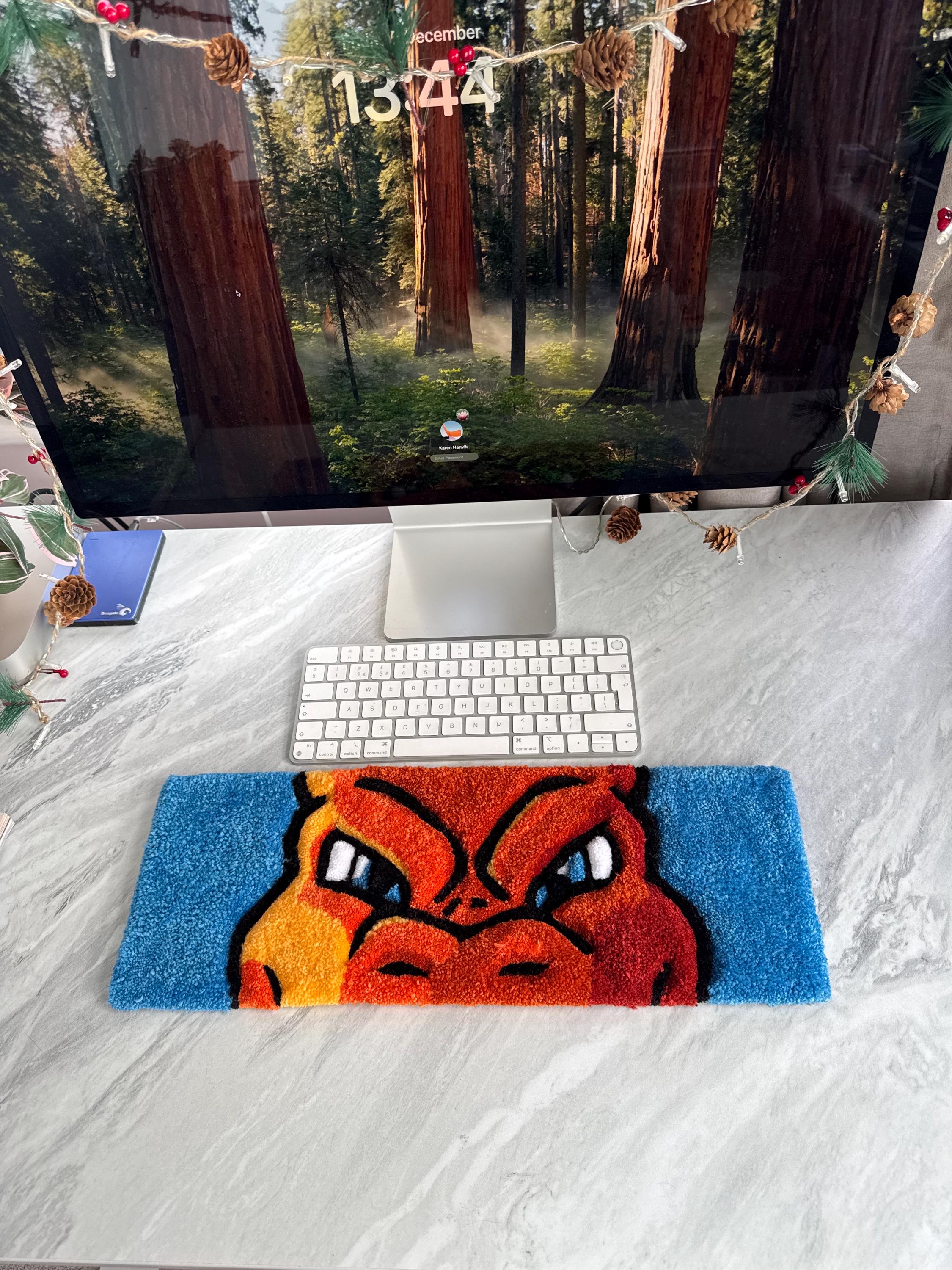 Charizard Poke Keyboard Handmade Tufted Rug - Etsy