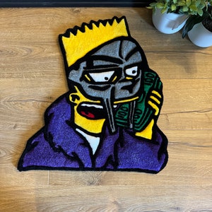 MF Doom Bart Simpons Handmade Tufted Rug