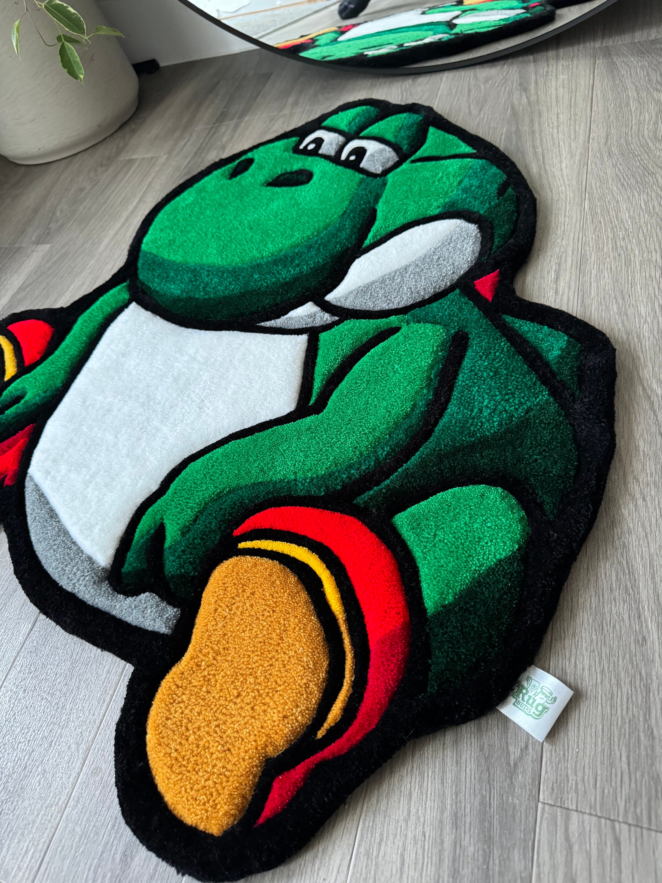 Fat Chubby Cute Yoshi Handmade Tufted Rug - Etsy
