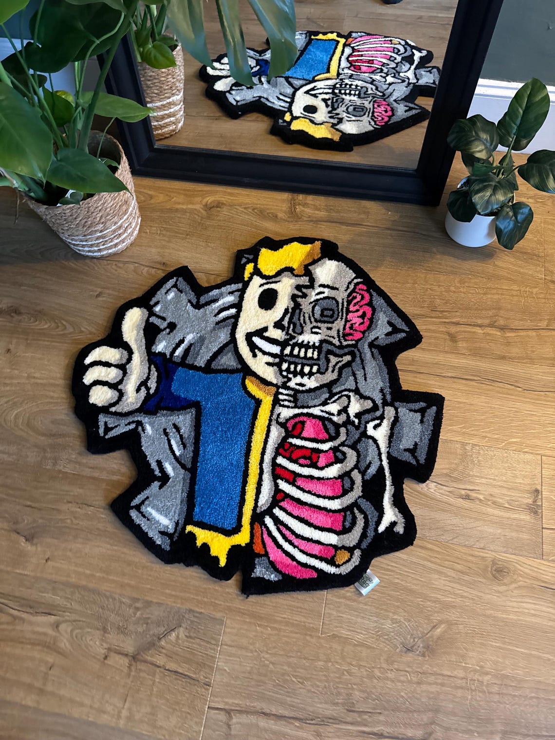 Fallout Vault Boy Skeleton Handmade Tufted Rug - Etsy