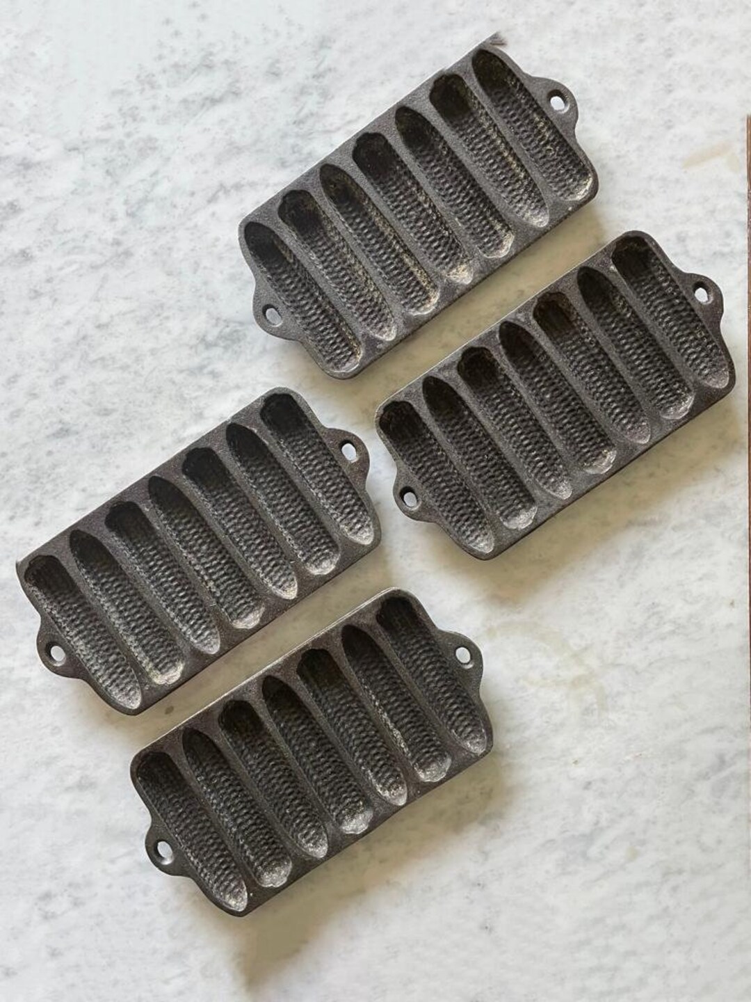 Cast Iron Corn Set of Four Vintage Cast Iron Corn Stick Pan Etsy