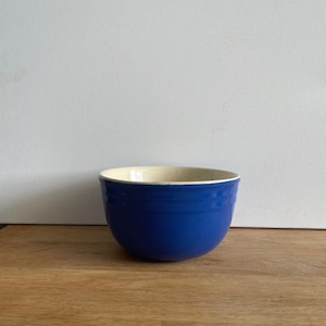 Vintage Oxford Stoneware Bowl, Blue and White Americana, Large Bowl