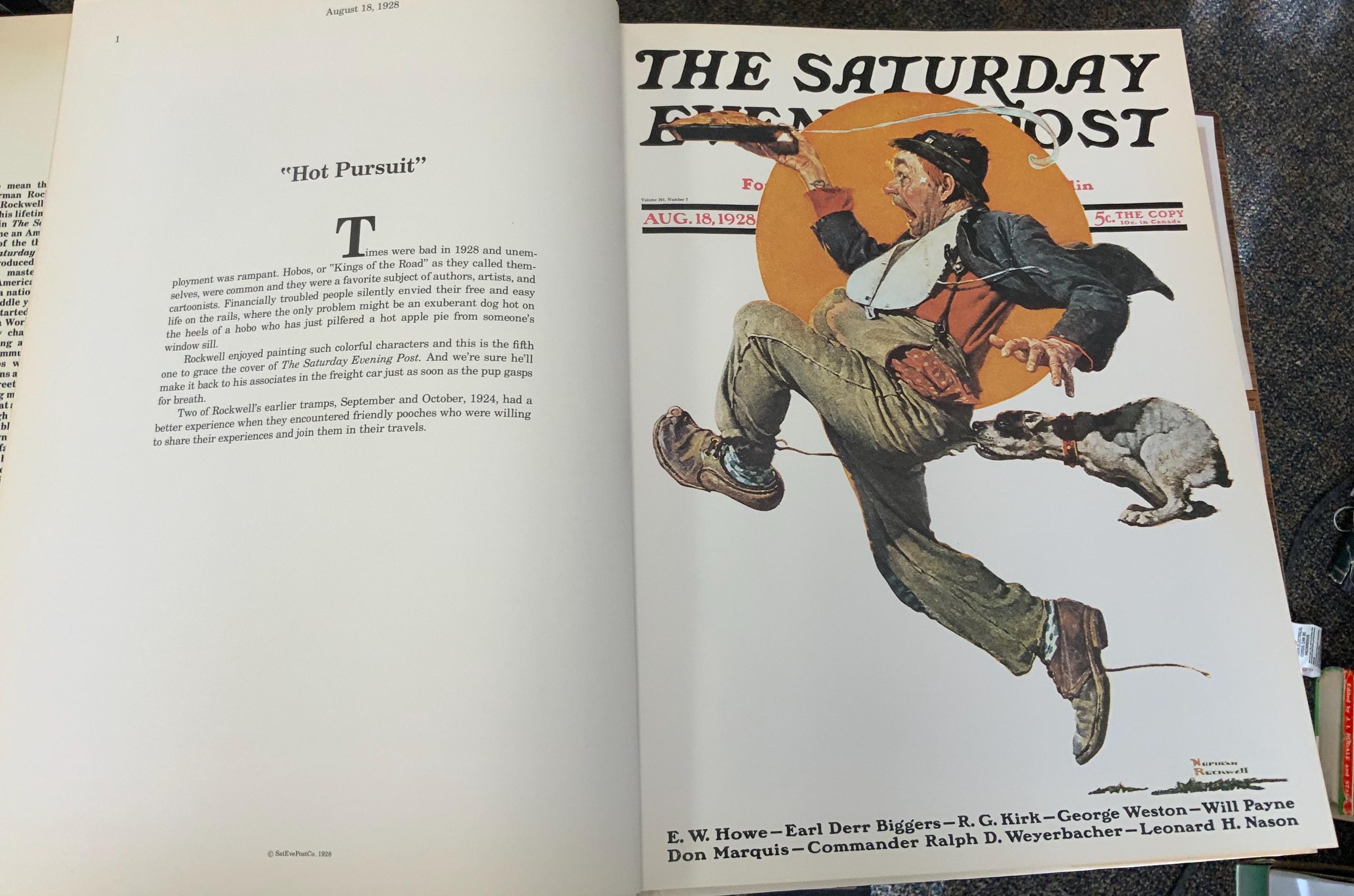 ノーマン・ロックウェルのヴィンテージ本、サタデー・イブニング