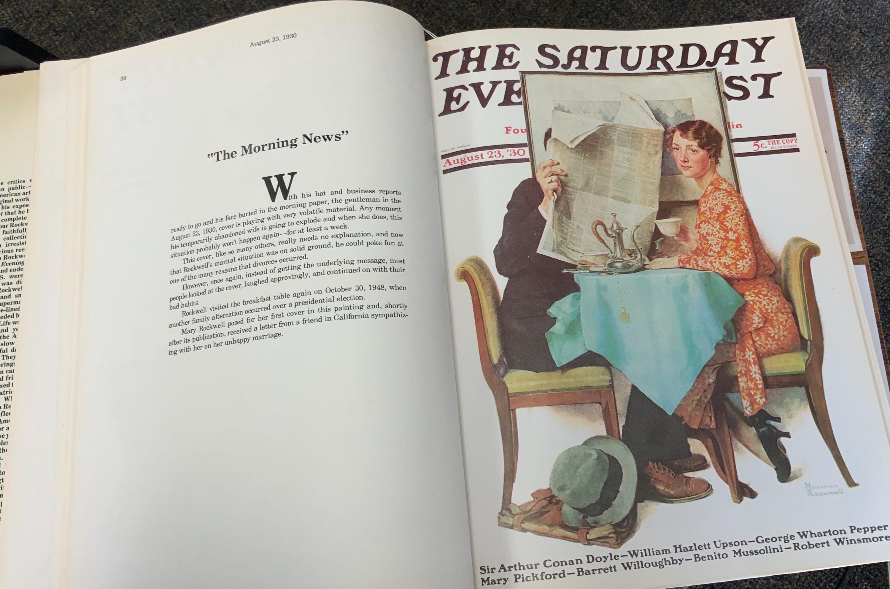 ノーマン・ロックウェルのヴィンテージ本、サタデー・イブニング