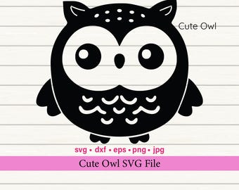 Schattige uil SVG – knipbestand voor kinderkamerinrichting (digitale download)