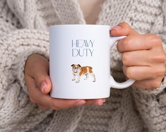 Heavy-duty Bulldog mug with an old-school design – perfect gift for Bulldog lovers! Ideal for birthdays, holidays, and dog fans!