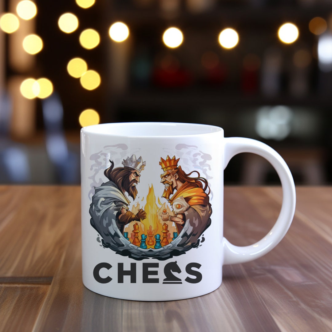 Chess Playing Coffee Mug – Intense Battle & Checkmate Design - Etsy