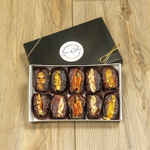 Exquisite Medjool Dates Stuffed with Chopped Nuts - A Taste Sensation!