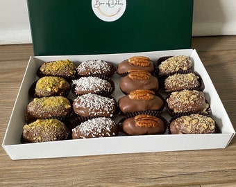 Medjool Chocolate-Dipped Dates Gourmet Box - A Chocoholic's Paradise!