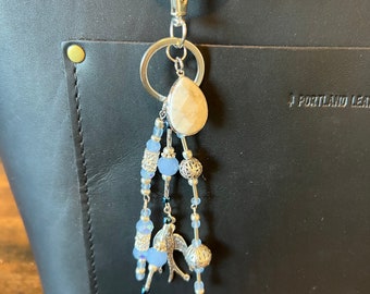 Silver Bird Purse Charm