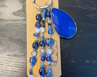 Blue Stone Purse Charm